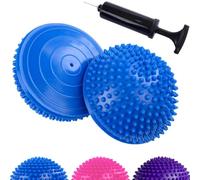 CampTeck Hedgehog Balance Pods, Half Dome Spiky Balance Balls, Balance Training Equipment with Hand Pump - 2 pack