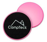 CampTeck U6575 Dual Sided Gliding Discs Core Sliders for Home Fitness Workout, Abdominal & Full Body Exercises - For Use on Carpet & Hard Floors - Pink - 2pcs