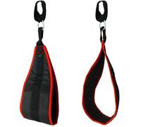 CampTeck U6833 Ab Straps Padded Hanging Ab Slings with Carabiner for Abdominal Training, Abs Crunch, Leg Raises, Pull Up, Gym Fitness Weightlifting Exercise - Black, 1 Pair
