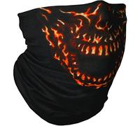 CampTeck U6856 Breathable Multi-Purpose Seamless Bandana Gaiter Tube Snood Scarf Neck Cover Motorcycling, Hiking, Riding, Cycling, Outdoor Use - Flaming Skull