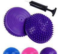 CampTeck U7331 Hedgehog Balance Pods, Half Dome Spiky Balance Balls, Balance Training Equipment with Hand Pump - 2 pack - Purple