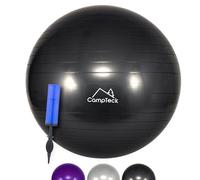 CampTeck Unisex Exercise Swiss Ball 65cm with Hand Pump for Fitness, Gym, Yoga, Pilates