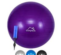 CampTeck Unisex Exercise Swiss Ball 65cm with Hand Pump for Fitness, Gym, Yoga, Pilates