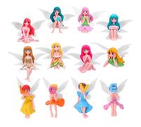 Camptrip Pack of 12 Miniature Fairy Statue, Garden Figures Fairies for Fairy Garden Accessories, Elf Figures Garden Miniature Fairy Ornaments for Indoor, Garden, Flower Pot, Cake Decoration