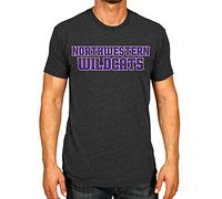 Campus Colors Adult Short Sleeve Charcoal T Shirt Officially Licensed University & College Apparel, Team Gear for Men & Women (Northwestern Wildcats - Black, Adult Medium)