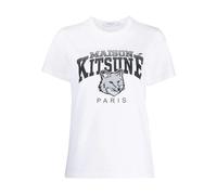 Campus Fox Logo T-Shirt - female - Maison Kitsuné - T-Shirts - White - S - Tops S
