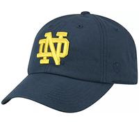 Campus Hats Notre Dame Fighting Irish Blue ND Staple Relaxed Unstructured Fit Adjustable Mens/Womens Hat/Cap,One Size