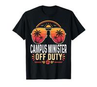 Campus Minister Off Duty Summer Sunglasses Retro Vacation T-Shirt