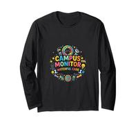 Campus Monitor School Safety Support Staff Design Long Sleeve T-Shirt