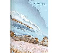 Campustimer Blue Marble - A6 Semester Planner - Student Calendar 2023/2024 - Note Book - Weekly - Marble - Alpha Edition
