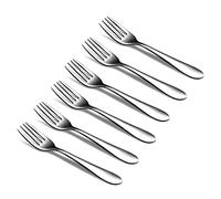 CAMRI Mini Fork for Cake, Dessert, Pastry, Fruit & Salad, Stainless Steel Small Forks Pack of 6, 5.3 Inch, Cutlery Starter Forks for Home Kitchen & Restaurant (C61 - Set of 6)