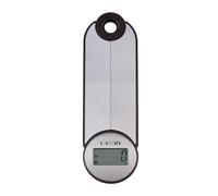 CAMRY Digital Electronic Foldable Kitchen Scales for Travel, Camping, On the Go Foldable Kitchen Scales with you, 5 kg/11 lb, lb:oz/g fl'oz/ml, LCD Display, Size 7 x 23 cm (Silver-Black)