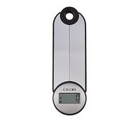 CAMRY Digital Folding Kitchen Scales Electronic Kitchen Scales for Camping Travel, Portable Scale, 5KG/11lb, Large LCD Screen, lbs: oz/g fl'oz/ml (Silver-Black)