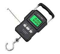 CAMRY Digital Luggage Scale with Hook and Measuring Tape, 165lb/75kg, Black