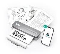 CamScanner P1 Pro Ink-Free Thermal Printer, Portable US Letter Size Bluetooth Printer with 1 Roll Paper, for iPhone Android Computer, Home Office Use