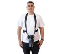 Camstrap Explorer - Ultra-Light Hands-Free Camera and Binocular Strap Compatible with Canon, Nikon, Sony and DSLR SLR Cameras-Black, Ideal for Travel, Hiking, Walking, and Outdoor Sports, Black,