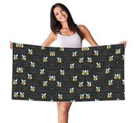 CAMUO Bumble Bees print Absorbent Beach Towel,Pool Towel Quick Drying for Bath, Pool, Travel, Gym 27.5x55 inches