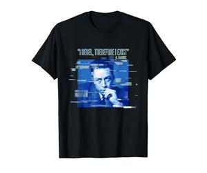 Camus: I Rebel, That's why I Exist. T-Shirt, Men, Black, Large
