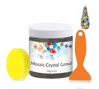 CAMUTKRY Mosaic Crystal Grout, Mosaics Tile Tools, Mosaic Tile Accessories - Essential for Handmade Grouting and Perfect for DIY Craft Projects (Gray, 4.5oz)
