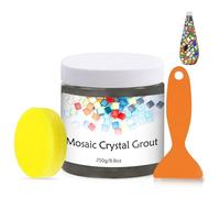 CAMUTKRY Mosaic Crystal Grout, Mosaics Tile Tools, Mosaic Tile Accessories - Essential for Handmade Grouting and Perfect for DIY Craft Projects (Gray, 8.8oz)