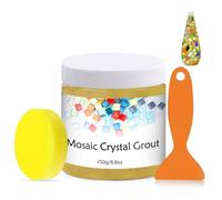 CAMUTKRY Mosaic Crystal Grout, Mosaics Tile Tools, Mosaic Tile Accessories - Essential for Handmade Grouting and Perfect for DIY Craft Projects (Yellow, 8.8oz)
