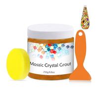CAMUTKRY Mosaic Crystal Grout, Mosaics Tile Tools, Mosaic Tile Accessories - Essential for Handmade Grouting and Perfect for DIY Craft Projects (Orange, 8.8oz)