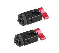 CAMVATE 15mm Single Rod Clamp Adapter with 1/4"-20 Thread Mount for Monitor LED Flash Light (2 Pieces) - 2216