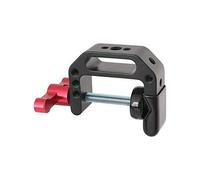 CAMVATE C-Clamp with 1/4 and 3/8 Thread Hole for Camera Monitor(Red T-Handle)