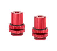 CAMVATE Camera Hot Shoe Mount to 1/4"-20 Female Thread Screw Adapter for DSLR Camera Rig (Red,2 Pieses)-3064