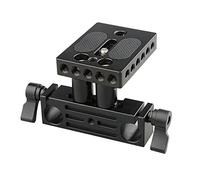 CAMVATE DSLR Baseplate Mount with Railblock Height Riser for 15mm Rail Rod Support System