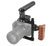 CAMVATE DSLR Camera Cage Top Handle Wood Grip for 60D MarkII D7000 A99
