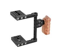 CAMVATE DSLR Video Camera Cage Stabilizer Rig with Wooden Handle for Nikon Sony