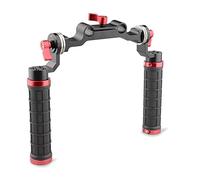 CAMVATE Rubber Handle Grip Shoulder Mount Rig with Rosette Standard Accessory for DSLR(Red,M6 Thread,31.8 mm) - 1472