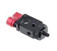 CAMVATE Single Rod Clamp 15mm with 1/4" Mount Screw Adapter (M5 Rotating Knob-Red)