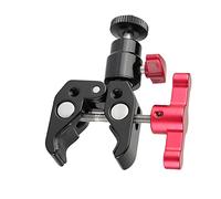 CAMVATE Super Clamp Articulated Mini Ball Head Mount with1/4"-20 Screw for DSLR Camera DIY Accessories(Red)