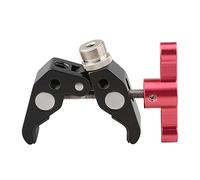 CAMVATE Super Clamp Crab Pliers Clip with 1/4" to 5/8" Convertion Screw (Red T-handle)