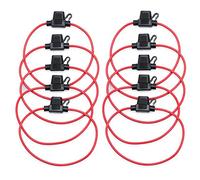 CAMWAY 10PCS Inline Fuse Holder ATM/ATC Waterproof Mini Blade Automotive Wire Fuse Holder 14 AWG for Car Bike 12V