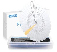 CAMWAY 32 Blades Stainless Steel Feeler Gauge Dual Marked Metric and Imperial, Spark Plugs Gaps, Bearing Clearances Gap Thickness Measuring Tool 0.0015-0.035 inch/0.04-0.88 mm