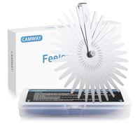 CAMWAY Feeler Gauge 32 Blades Tapered Feeler Gauge Dual Marked Metric and Imperial Spark Plug Gap Tool Valve Gap Width Thickness Measurement