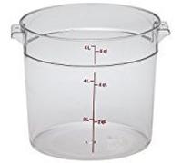 Camwear Clear Polycarbonate Round Food Storage Containers, 6 & 12 Quart with Lids Bundle