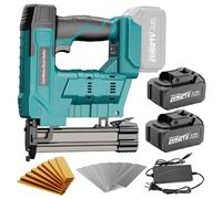 CAMXTOOL Cordless Brad Nailer, Nail Gun with 2Pcs 4.0Ah Battery, 18 Gauge 2 in 1 Electric Staple Guns Battery Powered for Upholstery & Carpentry, Include 1600Pcs Nails & Staples, Charger (Brad Nailer)