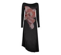 Camy Long Patterned Dress - female - Desigual - Knitted Dresses - Black - M - Dresses M
