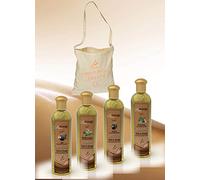 Camylle - Massage Oil Selection with a Beautiful Cotton Bag as a Gift Including Four Bottles: 1 x 250ml Asie - 1 x 250ml Mediterranee - 1 x 250ml Orient - 1 x 250ml Polynesie