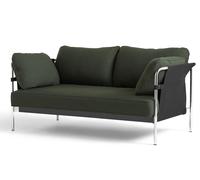 Can 2-seater sofa Hay frame chrome / canvas black / Steelcut 0975 - 5710441382256