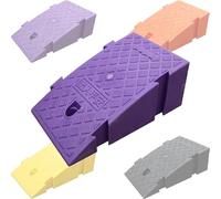 Can Be Spliced Curb Ramp, Plastic Threshold Entry Ramps For Doorways, Useing Height 6.3in Detachable Curbside Driveway Ramp(Purple,9.8x17.8x7.5in)