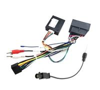 CAN Bus Decoder Quadlock Harness Adapter 16 Pin Plug Quad Lock Connector RCA Car Android Wiring Cable For Audi A3 8P A4 B7 TT (Color : With antenna adapter)