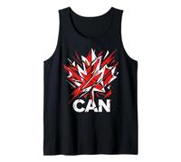 CAN Canada Maple Leaf Abstract Shattered Sports Graphic Tank Top
