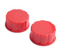 Can Cap Replacement, 5 Gallon Container Lid with Coarse Thread, Fit for 1-10 Gallon Petrol Cans, Red Plastic Spout Cover(2pcs)