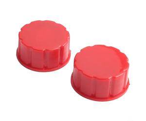 Can Cap Replacement, 5 Gallon Container Lid with Coarse Thread, Fit for 1-10 Gallon Petrol Cans, Red Plastic Spout Cover(2pcs)