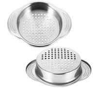 Can Colander, 2pcs Food Can Strainer, Stainless Steel Food Can Drainer, Dishwasher Safe Can Colander, Sieve Strainer Mess Free Kitchen Tool, Tuna Press Can Strainer Sieve Fits Most Food Tins